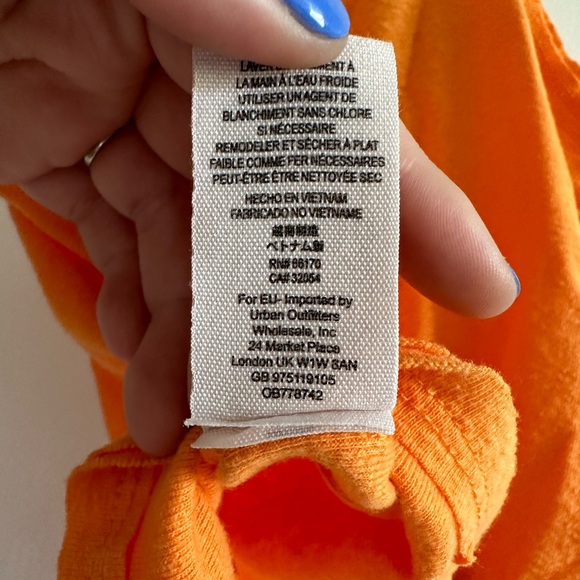 Free People We the Free Orange Boho Window Knit Floral Embroidered Tank Top - Picture 10 of 10